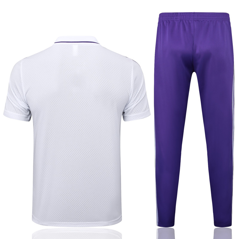 2025-26 Mens Real Madrid Polo  white Retro version Short traning suit