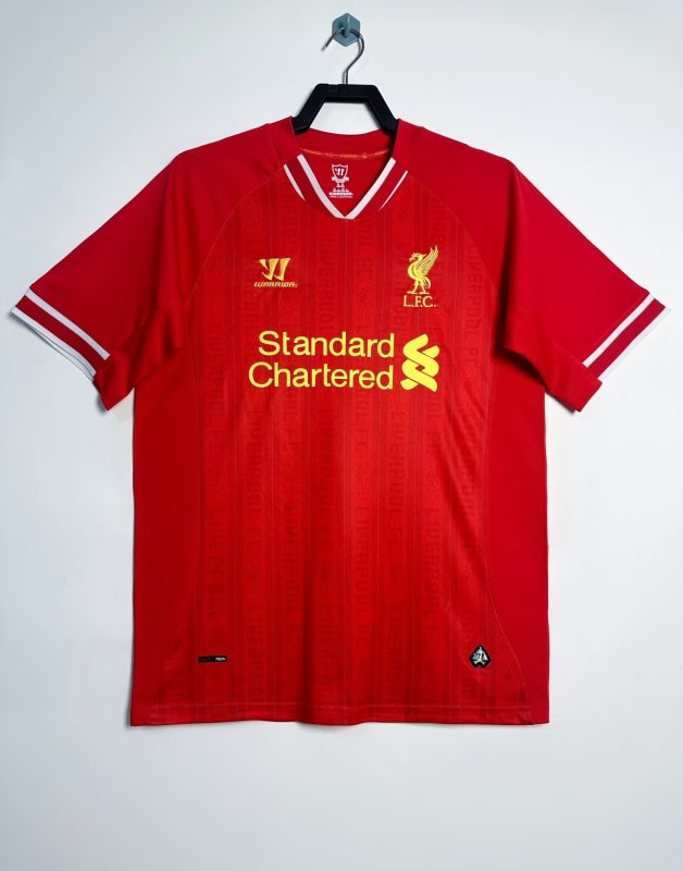 2013-14 Retro Mens  Liverpool  red home soccer tersey