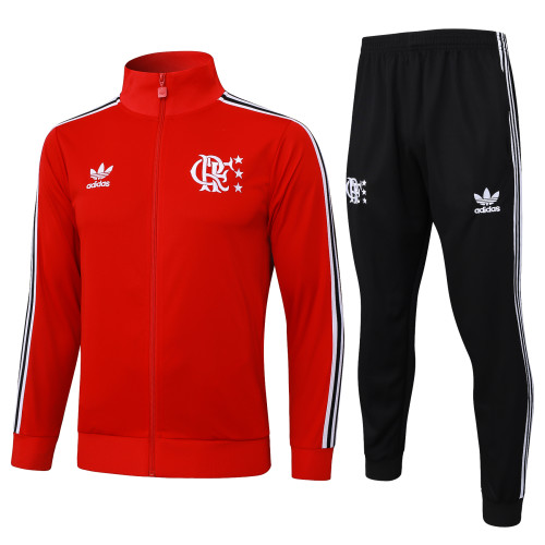 2024/25 Mens Flamengo red   Retro version Jacket Training Suit