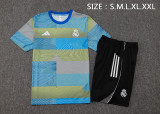 2025-26 Mens  Real Madrid  Blue green stripe inkjet  Training Short Suit