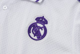 2025-26 Mens Real Madrid Polo  white Retro version Short traning suit