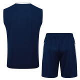 2025-26 Mens Portugal royal blue Vest Short traning suit