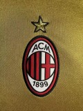 2013-14 Mens AC Milan Retro yellow  Away Soccer Jersey