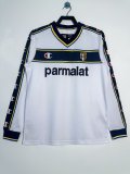2002-03Mens  Parma Calcio  white  Retro away  Jersey Long Sleeve