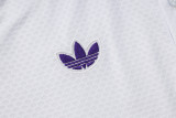 2025-26 Mens Real Madrid Polo  white Retro version Short traning suit