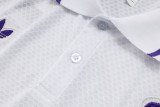 2025-26 Mens Real Madrid Polo  white Retro version Short traning suit