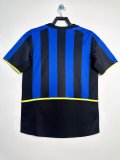 2002-03 Mens Inter Milan black Retro home soccer  Jersey