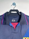 2002-03 Mens Barcelona black Retro Third  away Soccer Jersey