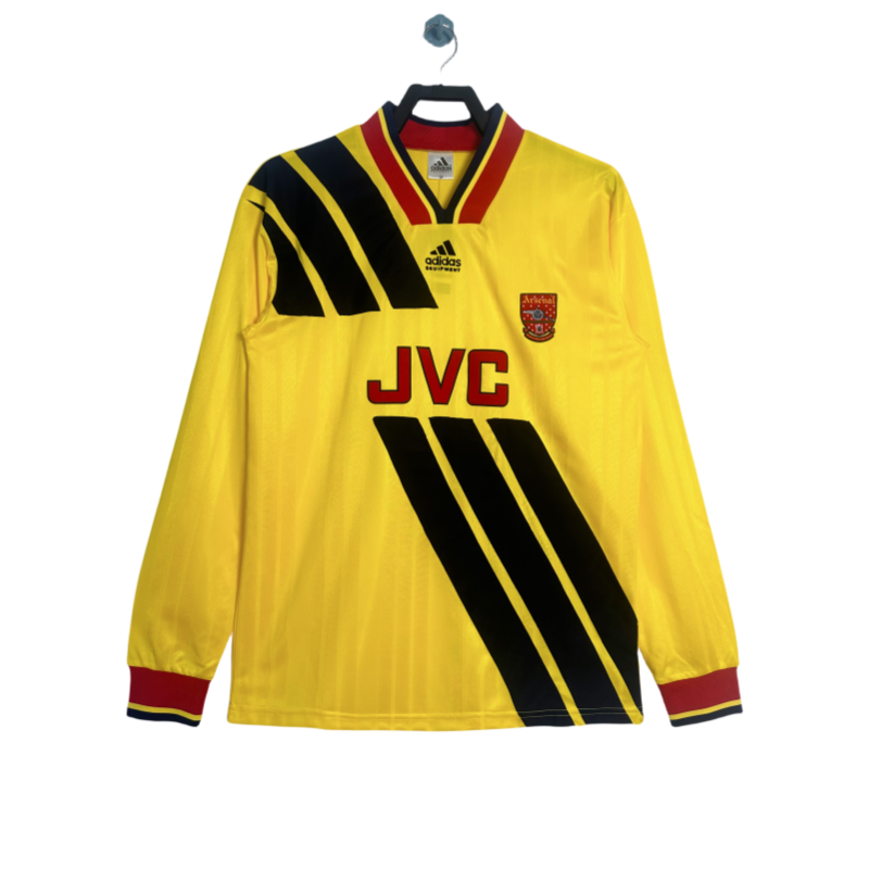 1993-94 Retro Arsenal home Jersey Mens yellow Long sleeve