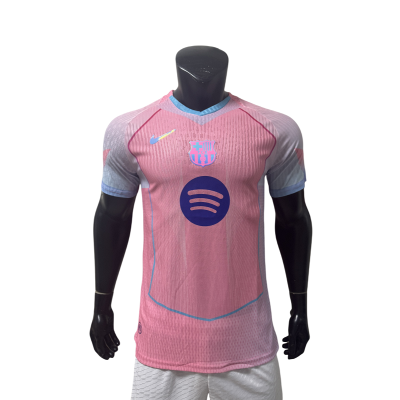 2025-26 Mens Barcelona Pink Special Edition  Player  soccer jersey