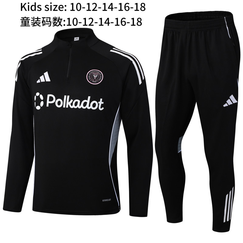 2025-26 Kids  Inter Miami Jacket Black Training Suit