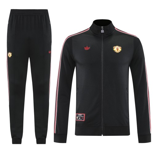 2025-26 Mens Manchester United black jacket Training suit