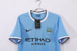 2013-14Mens Retro Manchester City blue home soccer Jersey