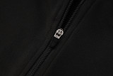 2025-26 Mens Real  Madrid black Half-pull Training Suit