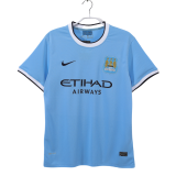 2013-14Mens Retro Manchester City blue home soccer Jersey