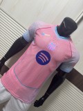 2025-26 Mens Barcelona Pink Special Edition  Player  soccer jersey