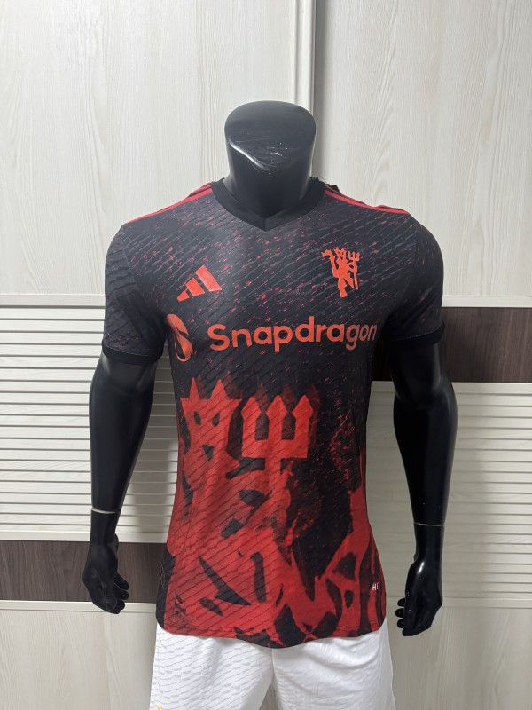 2025-26  Mens Manchester United Red Demon Commemorative Edition Player version Soccer Jersey