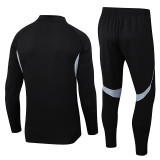 2025-26 Mens Real  Madrid black Half-pull Training Suit