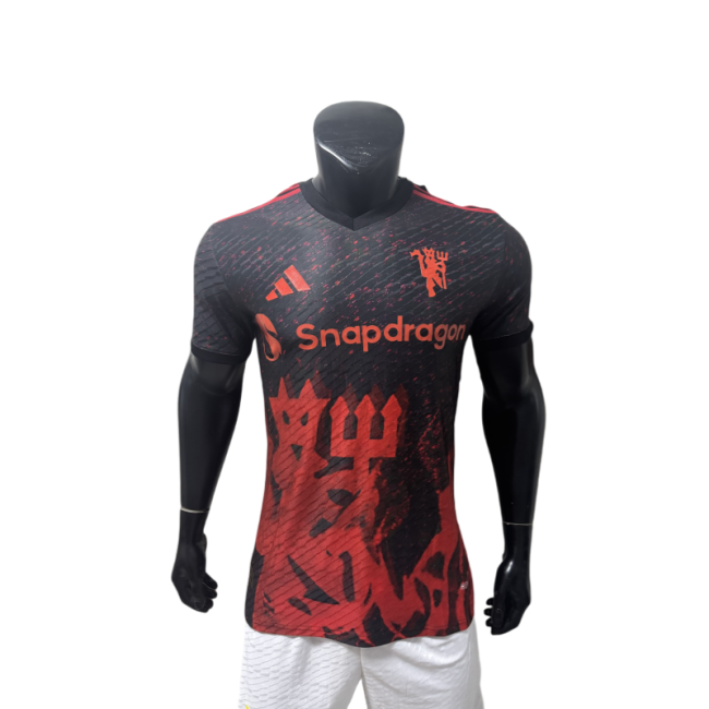 2025-26  Mens Manchester United Red Demon Commemorative Edition Player version Soccer Jersey