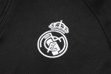 2025-26 Mens Real  Madrid black Half-pull Training Suit
