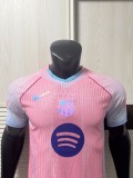 2025-26 Mens Barcelona Pink Special Edition  Player  soccer jersey