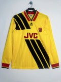 1993-94 Retro Arsenal home Jersey Mens yellow Long sleeve