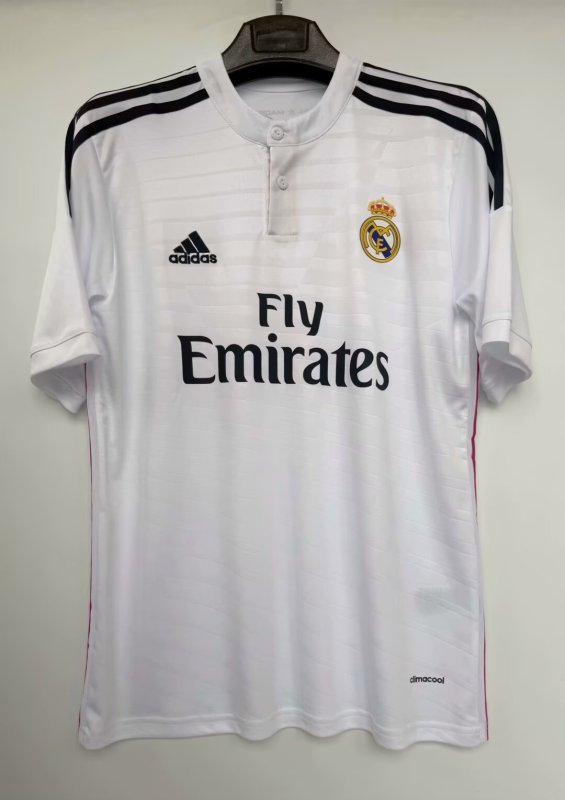 2014-15 Mens Real Madrid white Retro Home soccer Jersey