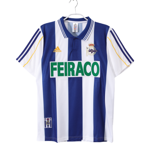 1999-2000 Men‘s retro Deportivo La Coruna  home soccer Jersey