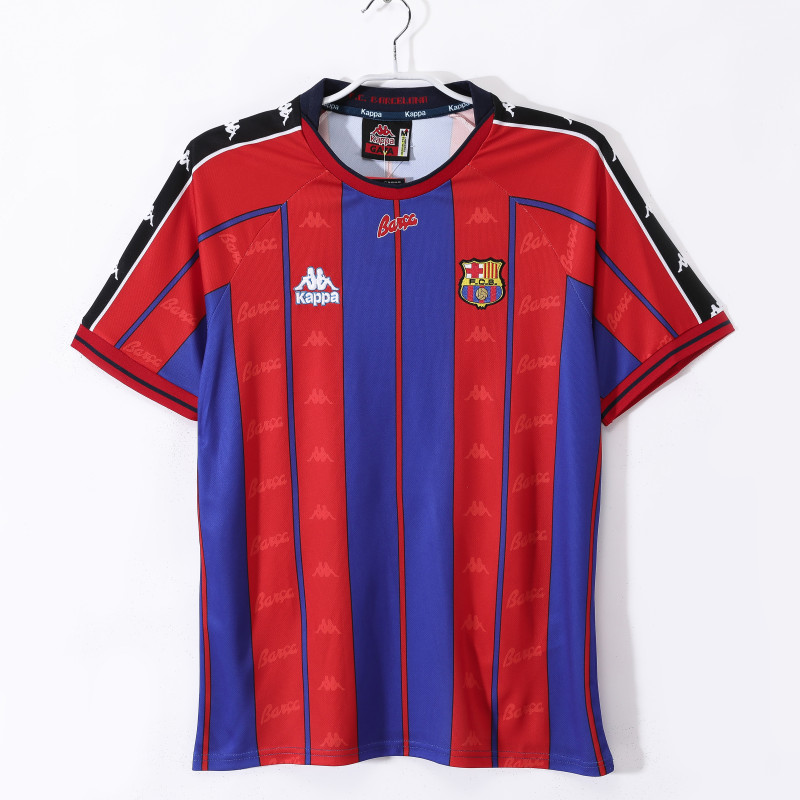 1997-1998 Mens  Barcelona Home Retro Jersey