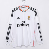 2013-14 Retro Real Madrid white home long sleeve Jersey