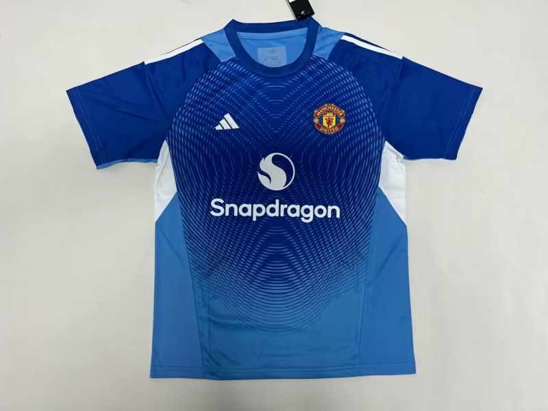 2025-26  Mens Manchester United  goalkeeper blue Soccer Jersey
