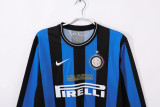 2009-10 Mens Inter Milan Retro home Long sleeve  Jersey