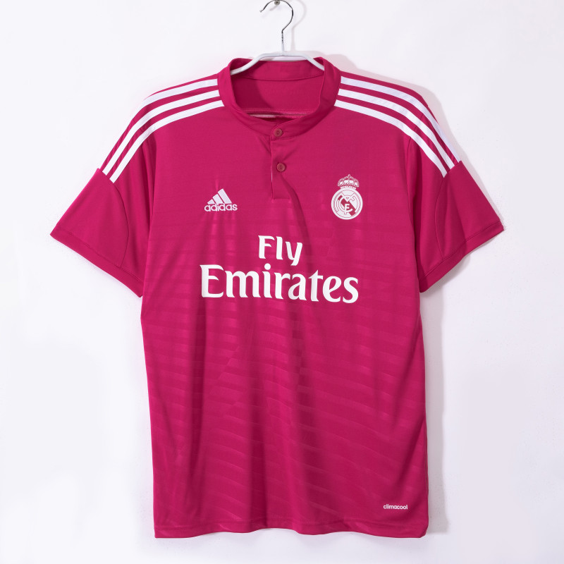 2014-15Mens Retro Real Madrid Rose Red away Jersey