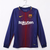 2017-18 Mens Barcelona Home Retro Long Sleeve Soccer Jersey