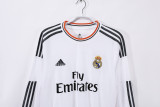 2013-14 Retro Real Madrid white home long sleeve Jersey