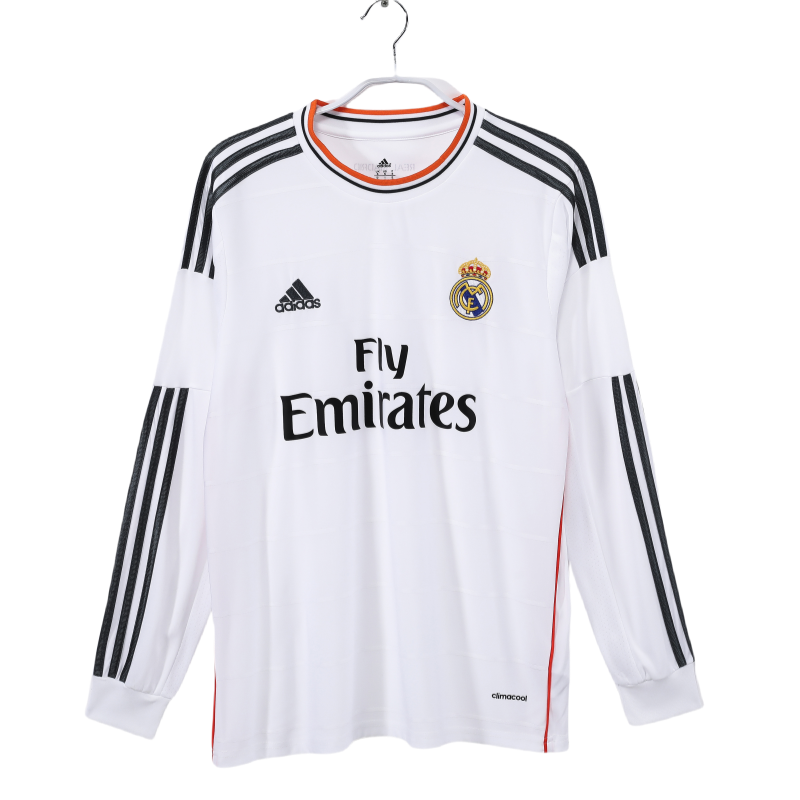 2013-14 Retro Real Madrid white home long sleeve Jersey