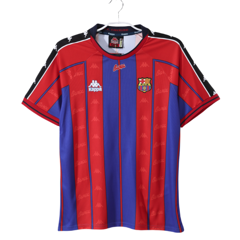 1997-1998 Mens  Barcelona Home Retro Jersey