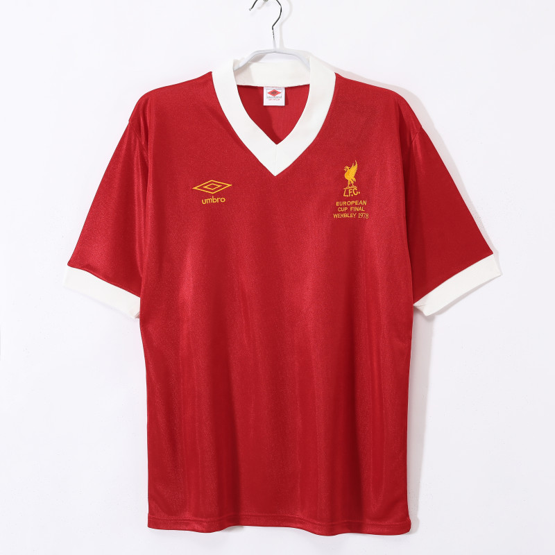 1978-79 Mens  Liverpool red  Retro Home soccer  Jersey