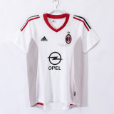 2002-03 Mens AC Milan Retro  Away soccer Jersey