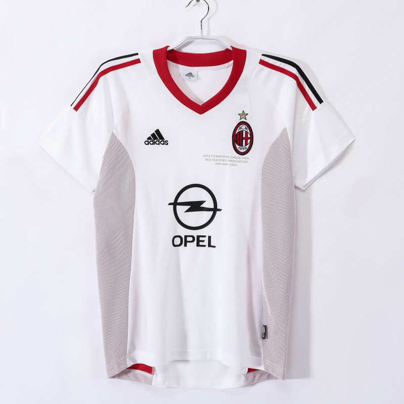 2002-03 Mens AC Milan Retro  Away soccer Jersey
