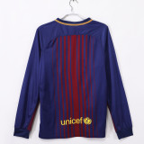 2017-18 Mens Barcelona Home Retro Long Sleeve Soccer Jersey