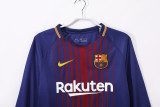 2017-18 Mens Barcelona Home Retro Long Sleeve Soccer Jersey