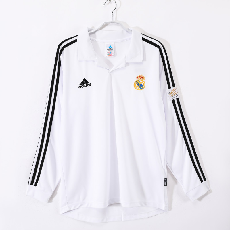 2002-03 Retro Real Madrid white home long sleeve Jersey