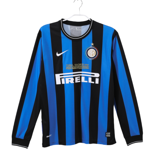 2009-10 Mens Inter Milan Retro home Long sleeve  Jersey