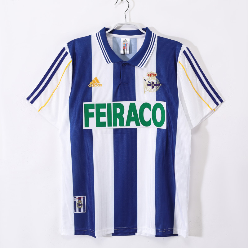 1999-2000 Men‘s retro Deportivo La Coruna  home soccer Jersey