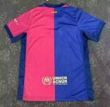 2024-25 Mens  Barcelona Home  red blue Soccer Jersey