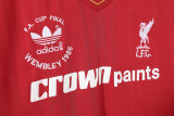 1986-87 Mens Retro Liverpool red home Long Sleeve Jersey