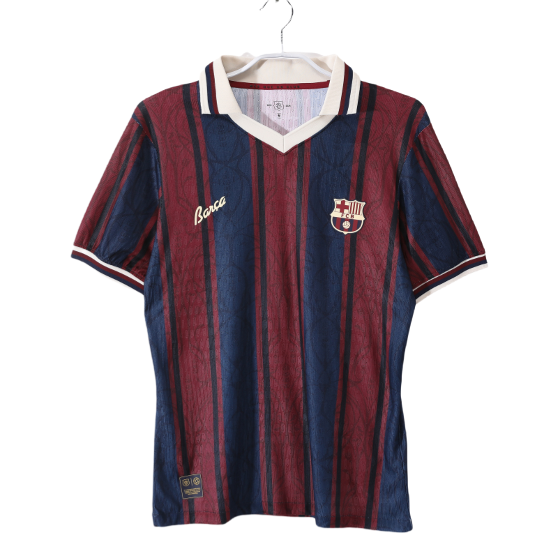 Mens Barcelona 125th Anniversary Edition Retro Soccer Jersey