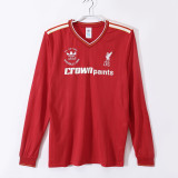 1986-87 Mens Retro Liverpool red home Long Sleeve Jersey