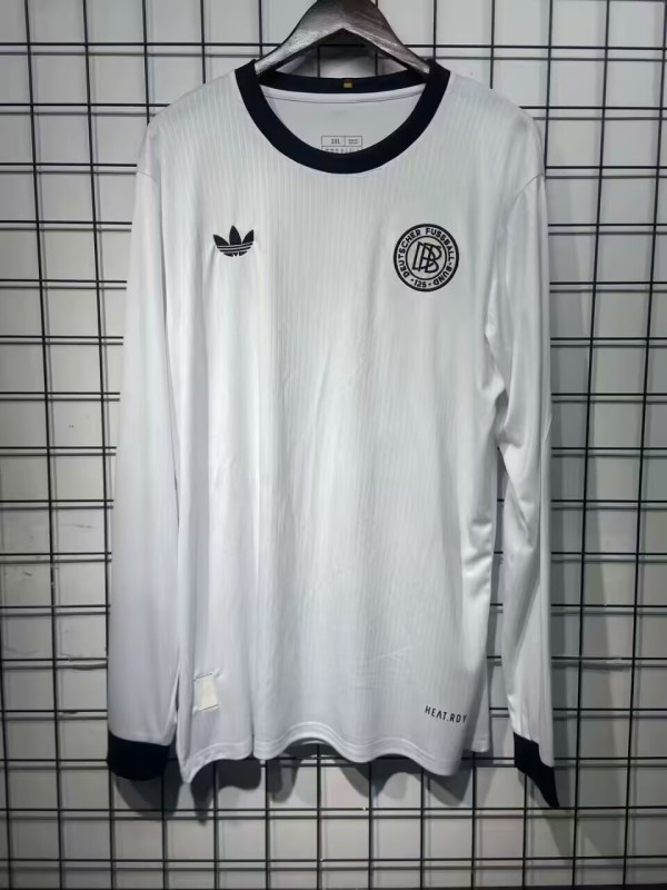 2025-26 Mens Germany 125th Anniversary white Long Sleeve Soccer Jersey